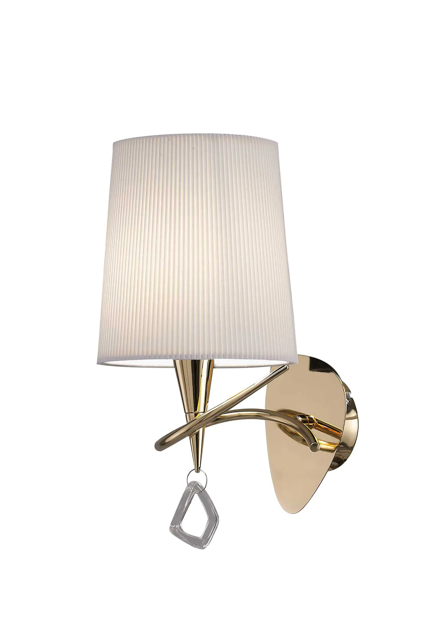 Mara French Gold-Ivory White Wall Lights Mantra Armed Wall Lights